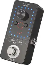 LEKATO Gitarre Loop Effektpedal mit 9 Schnallen Integrierte Stimmgerät Loop Station Max 40 Minuten Aufnahmezeit Elektrische Gitarre Looper für Bass-Tastatur