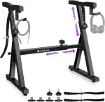 CAHAYA Verbesserte Verstellbar Keyboardständer Tragfähigkeit 113kg: Keyboard Ständer 4cm Dicker Z...