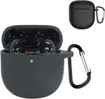 Kompatibel mit Bose QuietComfort Earbuds II/QuietComfort Ultra Hülle Kopfhörer Case,Schützende Flüssig Silikon Hülle für Earbuds II/Ultra Cover,Kratzfest,Leicht zu Reinigen (Schwarz)