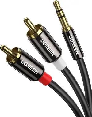 UGREEN Klinke auf Cinch Kabel 3,5mm Klinke Chinch Stereo Audio Kabel für TV, PC,