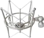 keepdrum MS089SV Silber Mikrofon-Spinne elastische Halterung Shockmount für G-Track AT2020 / USB+