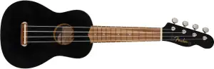Fender Venice Sopran-Ukulele, Schwarz – Klassische Ukulele, leicht & kompakt, wa