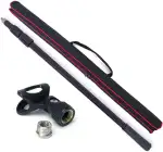 keepdrum BP03 Tonangel Boompole 2m + MSA023 Mikrofonklammer für Richtmikrofone 22-24mm