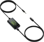 LiNKFOR 3,5mm auf SPDIF Konverter 48kHz Analog Digital Wandler Analog zu Digital Audio Konverter 3,5mm auf optisch Konverter mit 1m optischem Kabel für PS3 DVD Sky Xbox HDTV Blu-Ray-Player