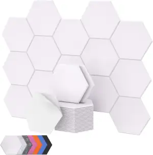 18 Stücke Hexagon Akustikplatten selbstklebend, TONOR Schallabsorber Schallschut