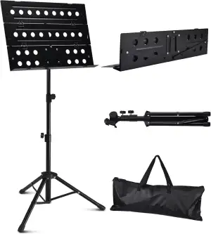 Professioneller Notenständer, höhenverstellbar (49-113cm) robuster Music Stand f