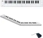Blackstar FP-49 Touch 49 Tasten, berührungsempfindlich, tragbar, faltbar, mit USB-MIDI-Controller, mit wiederaufladbarem Akku, Weiß