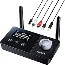 SOOMFON Bluetooth 5.3 Sender Empfänger mit Doppelantenne, 3-in-1 BT Audio Adapte
