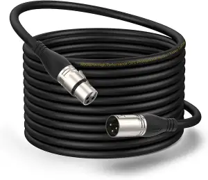 XLR Kabel 20m 1Pack Mikrofonkabel, 3-Pin XLR Stecker auf Buchse Mikrofonkabel fü