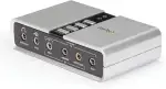 StarTech.com USB 2.0 Soundbox 7.1 Adapter - externe USB Soundkarte mit SPDIF Didital Audio - External Soundcard mit 8x 3,5mm Buchse (ICUSBAUDIO7D)