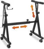 STRICH Piano Keyboardständer - Verstellbarer tragbarer Musikständer für Kinder und Erwachsene, passend für 54, 61, 88 Tasten E-Pianos, stabiler Musikkeyboardständer (Z-Stil)