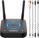 1Mii B06TX Bluetooth 5.3 Sender für TV, Bluetooth Transmitter mit aptX HD & Low Latency, 2 Kopfhö...