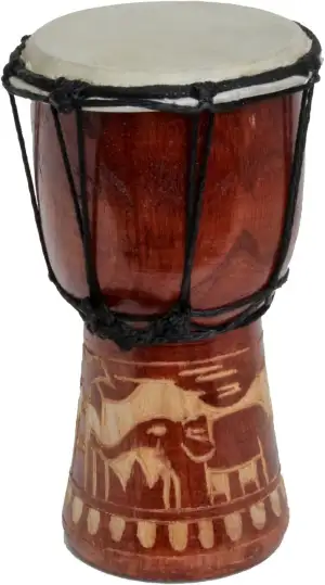 20cm Djembe Trommel Bongo Elefant Holz A2
