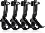 4 Stück Trommel Mikrofonklammern, Universal verstellbare Drum Rim Mic Clips Mikrofon Mount Clamp ...