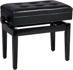 SONGMICS Klavierhocker höhenverstellbar, mit verstecktem Stauraum, Klavierbank, Hocker gepolstert...