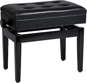 SONGMICS Klavierhocker höhenverstellbar, mit verstecktem Stauraum, Klavierbank, Hocker gepolstert...