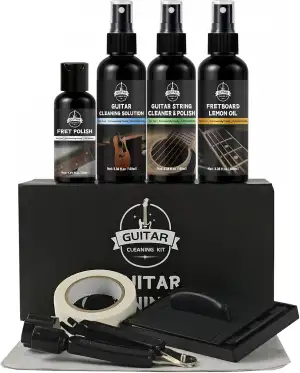 Gitarrenreinigungsset – 8-teiliges professionelles Pflegeset mit Gitarrenreinige
