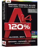 Alcohol 120% Version 14 - Brennen - Kopieren - Sichern - Virtuelle Laufwerke erstellen für Windows 11, 10, 8.1, 7