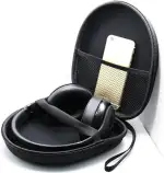 Kopfhörer Tasche für on Ear/Over Ear Headset, Ohrhörer Schutzhüllen Case, 21 x 18.5 x 6cm, schwarz