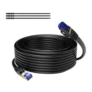 25M CAT 7 wasserdichtes RJ45 Ethernet Netzwerkkabel für den Außenbereich,direkt 