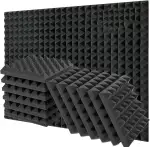 Akustikschaumstoff Platten, 12 Stück 30x30x5cm Hochdichte Schallschutz-Winkel für Wände, Geräuschabsorbierend und Schall-dämpfend, Feuerbeständig – Perfekt für Studio, Büro, Gaming-Raum