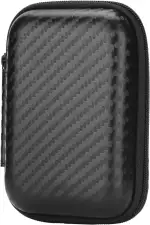 Wasserdicht Kopfhörer Tasche Case, Extra Klein Case Tasche für Tragbare MP3,Eva Stabile Tragetasche für USB Kabel,Bluetooth Lautsprecher，Speicherkarte，Coins,11.5x7.7x4.2cm,Schwarz(nur Box)