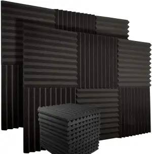 12 Stück Akustikschaumstoff Platten, Schalldämmung aus Feuer- und flammhemmendem