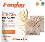 10g x 30 Stück wiederaufladbare Silikagel-Trockenmittel-Pakete Fonday Lebensmittelqualität schnelle Reaktivierung Trockenmittelbeutel Feuchtigkeitsanzeige orange bis grün