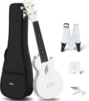 Enya Ukulele Sopran 21 Zoll Set - NOVA U Mini Weiße Ukulele Akustik für Anfänger