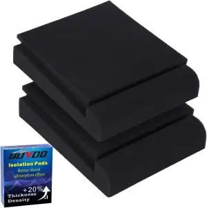 Lautsprecher-Isolationspads, innovative 3-lagige Konstruktion, Subwoofer-Isolationspad, Studiomonitorisolationspads, hochdichter Lautsprecher-Schaumstoff, für 12,7–15,2 cm große Lautsprecher