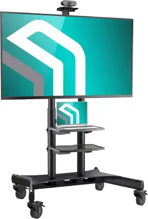 ONKRON TV Ständer rollbar für 50-86 Zoll Fernseher, max Belastung 105,9 kg, Wage