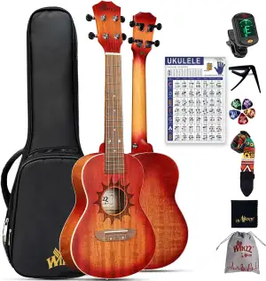 Winzz Ukulele Erwachsene Konzert 23 Zoll Anfänger Set Mahagoni-Holz, Kinder Eins