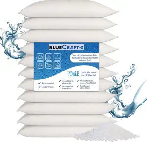 Bluecraft - 10x 1kg PREMIUM Luft-Entfeuchter Nachfüllpack Calciumchlorid Prills 
