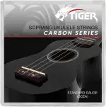 TIGER UAC14-CBN Ukulelesaiten-Set Carbon Schwarz für Sopran- und Konzert-Ukulelen