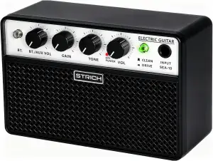 STRICH 2 x 5 W Mini-Gitarrenverstärker - Tragbarer, wiederaufladbarer E-Gitarren