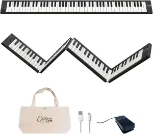 BLACKSTAR Carry-On Tragbares Schwarz klappbares Digitalpiano mit 88 Tasten von B