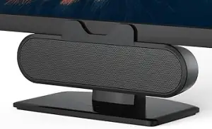 INGA USB-Lautsprecher für Computer-Monitor und Laptop, Clip-On Desktop-Soundbar,