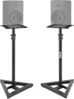 Pyle Lautsprecherständer, Boxenständer Höhenverstellbar 66-132cm, Universelles Boxenstativ, Lautsprecher, speaker stands, Stabile Dreiecksbasis Bodenspikes, Studio Monitor Ständer, Belastbar 40kg,Pair