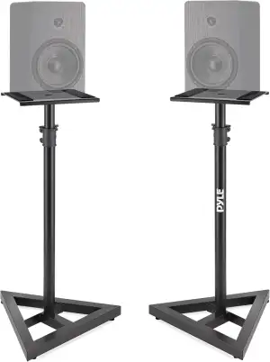 Pyle Lautsprecherständer, Boxenständer Höhenverstellbar 66-132cm, Universelles B