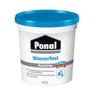 Ponal Holzleim Wasserfest, Montagekleber mit hoher Verleimungsfestigkeit für Feu