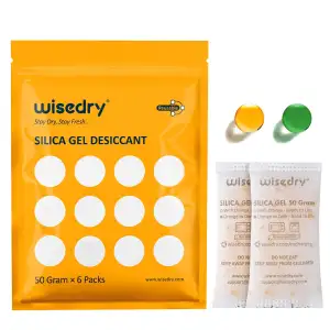 wisedry Silica Gel Beutel Trockenmittel regenerierbar mit Orangenperlen indikato