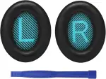 Ersatz Ohrpolster für Bose QC35, kompatibel mit Over-Ear Kopfhörern von QuietComfort 35 (QC35), Ersatzpolster für Bose QC35, QC25, QC15, Ae2, Ae2i, Lärmreduzierender Earpads mit Scrims & Werkzeug