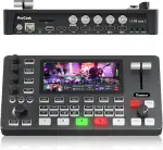 Tenveo Video Mixer Switcher, 4K 60FPS Live-Streaming-Videomischer, 5,5-Zoll-FHD-Bildschirm, 4X SDI und 4X HDMI Eingänge, 1080P 60FPS Ausgang, USB-Aufnahme, PTZ-Kamera- und Controller-Unterstützung