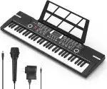Digital Piano Klavier 61 Tasten & Noten Notenständer-Tragbares Elektronisches Keyboard-Musikinstr...