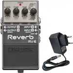 Boss RV-6 Reverb Pedal Studio-Hall + keepdrum 9V Netzteil