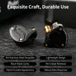 KZ ZS10 Pro IEM-Ohrhörer, KZ In-Ear-Monitor für Systerm, 4BA 1DD kabelgebundener Gaming-Kopfhörer...