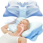 Derila Ergo Nackenkissen Kopfkissen, Memory Foam Kissen. Nackenstützkissen. Pillow Kissen für Seiten, Rücken & Bauchschläfer (1er Pack)