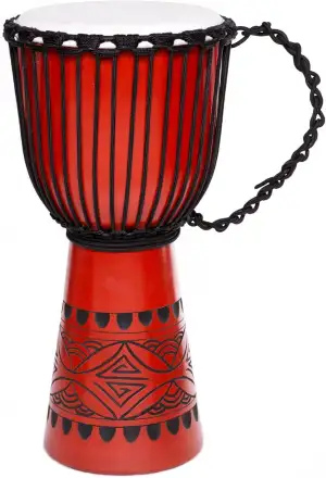 Djembe Trommel 60cm aus Holz – Afrikanische Handtrommel mit Ziegenfell – Percuss