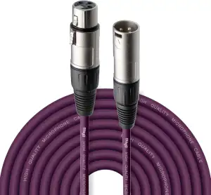 Stagg 10 m Hochwertiges XLR auf XLR-Stecker Mikrofon Kabel violett