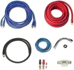 Caliber Subwoofer Auto Verstärker Kabel - Endstufe Kabelsatz - 500 Watt - 10mm2 Kabel - Set von 4...